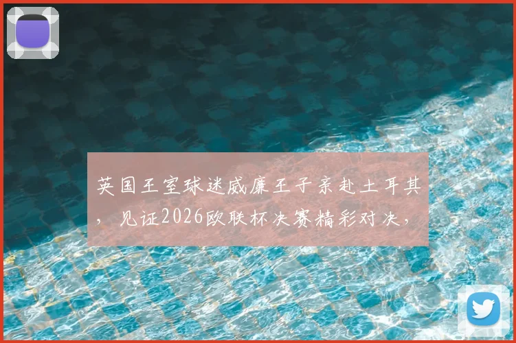 英国王室球迷威廉王子亲赴土耳其，见证2026欧联杯决赛精彩对决，展现球迷本色